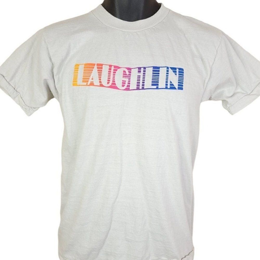 Laughlin Nevada T Shirt Vintage 80s Travel Southwest Rainbow Mens Size Small
